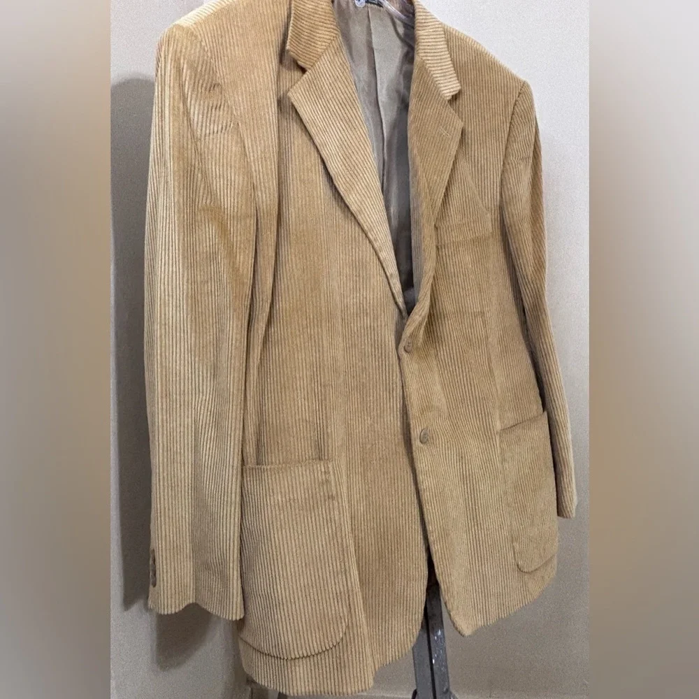 Scandia Woods Men's Tan Corduroy Blazer Sz 48